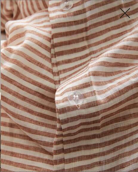 Quince European Linen Cotton Stitch Duvet Full/Queen in Terracotta - Picture 2 of 5